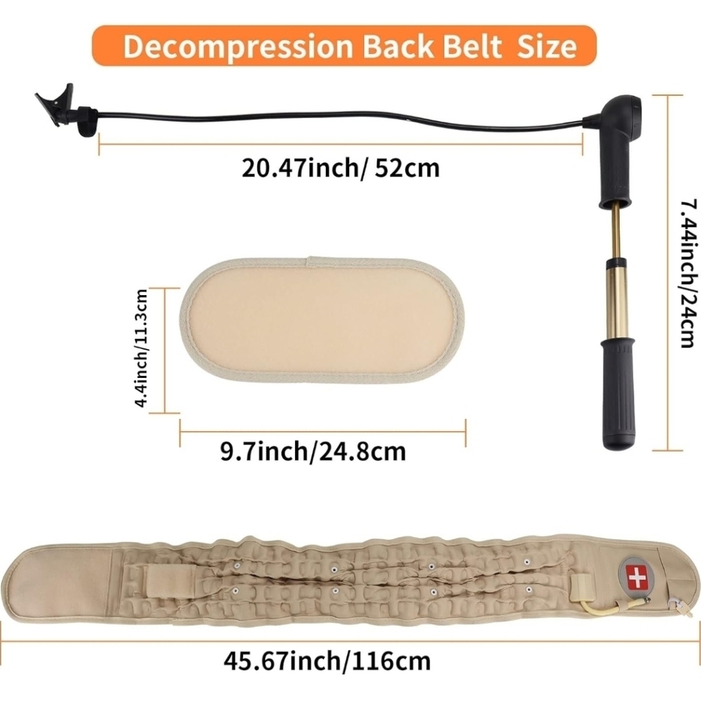 Decompression Back Belt Inflatable Lower Back Brace for Lower Back Pain Relief - Picture 4 of 4